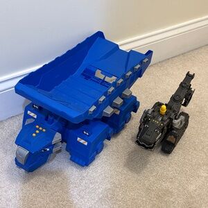 Blue Dinosaur Dump Truck Toy
